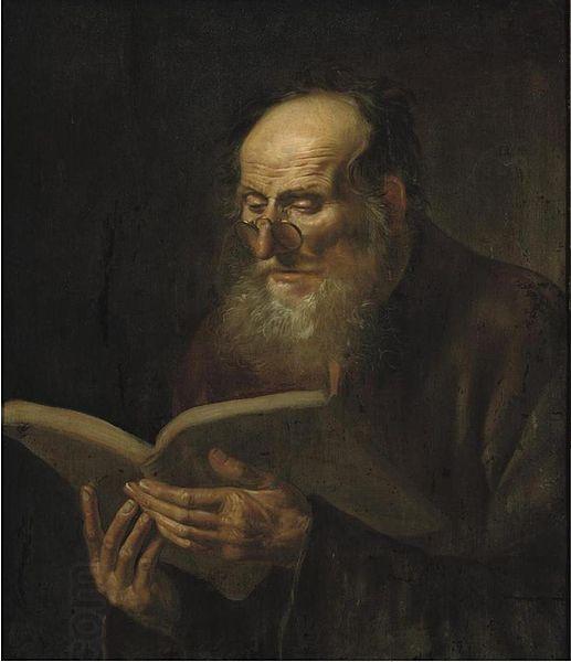 HOOGSTRATEN, Samuel van Bearded man reading China oil painting art